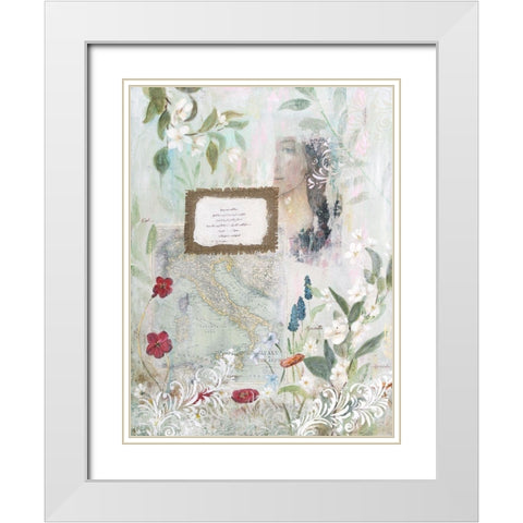 Botticellis Dream II White Modern Wood Framed Art Print with Double Matting by Iafrate, Sandra