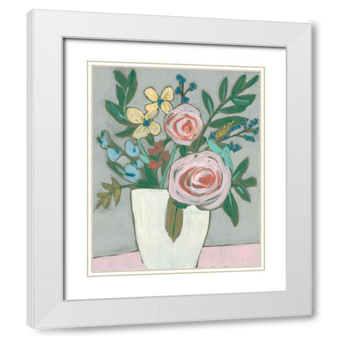 Sweet and Quirky II White Modern Wood Framed Art Print with Double Matting by Goldberger, Jennifer