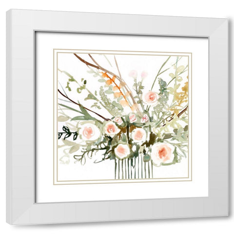 Foraged Flowers II White Modern Wood Framed Art Print with Double Matting by Borges, Victoria
