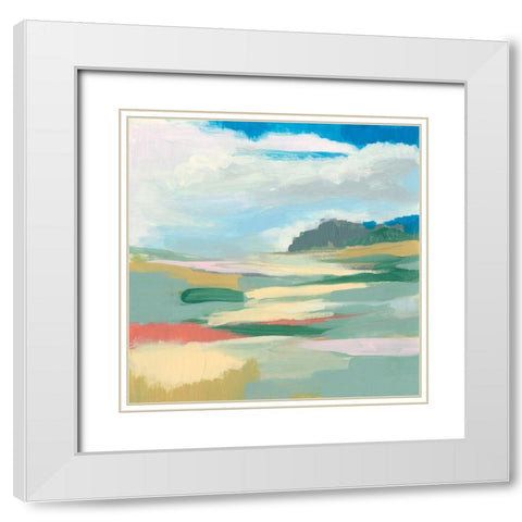 Sweeping Sky I White Modern Wood Framed Art Print with Double Matting by Goldberger, Jennifer