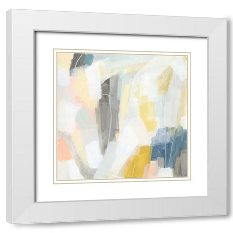 Fractal Pastel I White Modern Wood Framed Art Print with Double Matting by Vess, June Erica