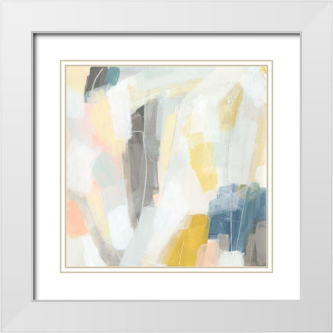 Fractal Pastel I White Modern Wood Framed Art Print with Double Matting by Vess, June Erica