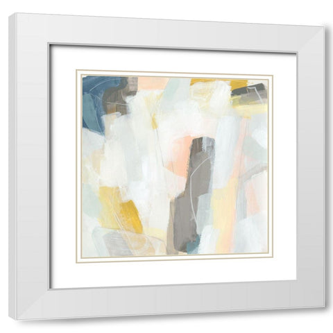 Fractal Pastel II White Modern Wood Framed Art Print with Double Matting by Vess, June Erica