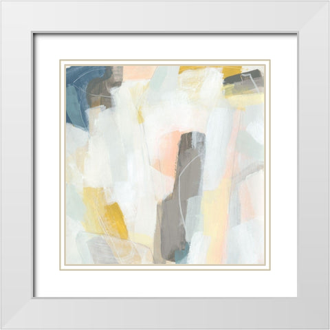 Fractal Pastel II White Modern Wood Framed Art Print with Double Matting by Vess, June Erica