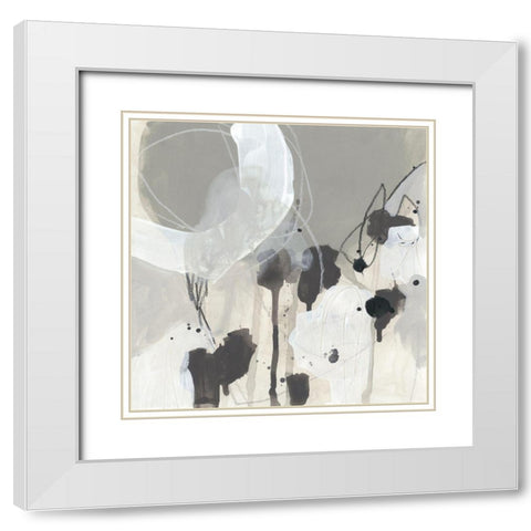 Neutral Circuit I White Modern Wood Framed Art Print with Double Matting by Vess, June Erica