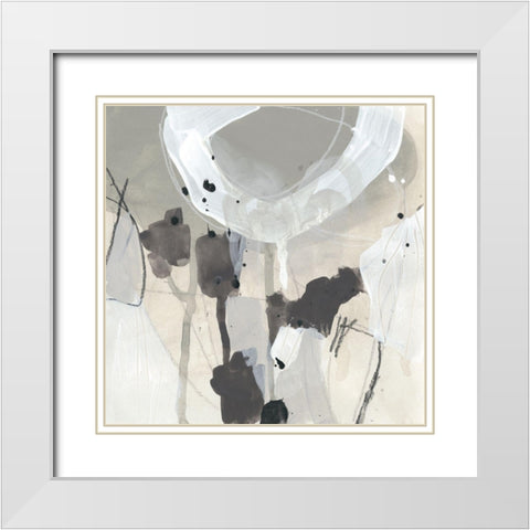 Neutral Circuit II White Modern Wood Framed Art Print with Double Matting by Vess, June Erica