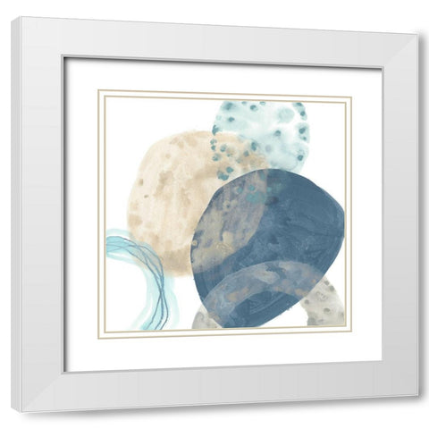 Circlet I White Modern Wood Framed Art Print with Double Matting by Vess, June Erica