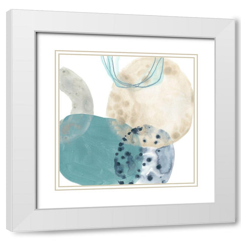 Circlet II White Modern Wood Framed Art Print with Double Matting by Vess, June Erica