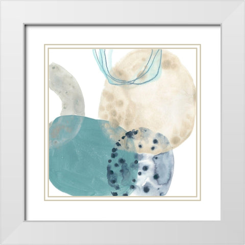 Circlet II White Modern Wood Framed Art Print with Double Matting by Vess, June Erica