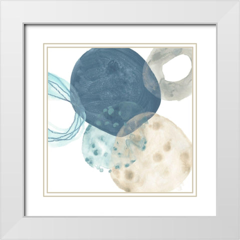 Circlet IV White Modern Wood Framed Art Print with Double Matting by Vess, June Erica