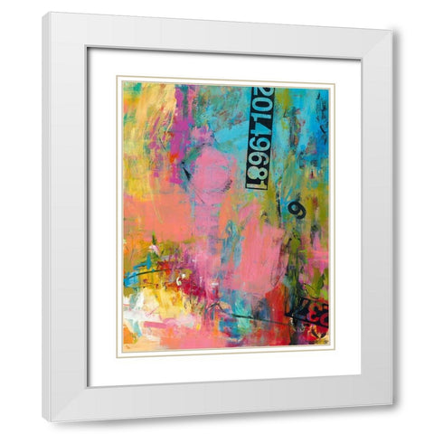 Silks White Modern Wood Framed Art Print with Double Matting by Bothne, Janet