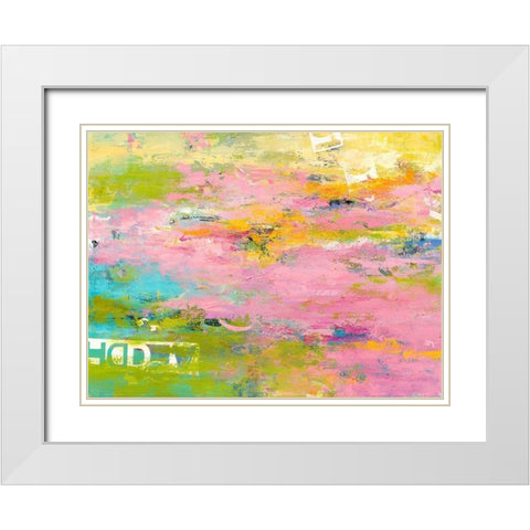 Bits and Pieces White Modern Wood Framed Art Print with Double Matting by Bothne, Janet