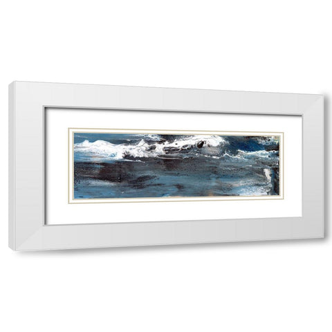 Peaceful Blue I White Modern Wood Framed Art Print with Double Matting by Bramma, Lila
