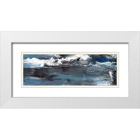 Peaceful Blue I White Modern Wood Framed Art Print with Double Matting by Bramma, Lila