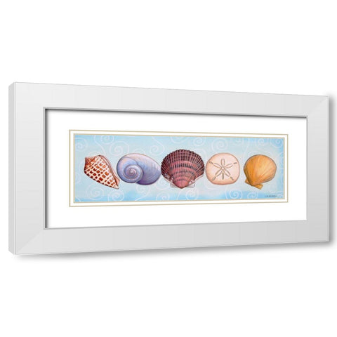2-UP Sea Dwellers I White Modern Wood Framed Art Print with Double Matting by Russell, Wendy