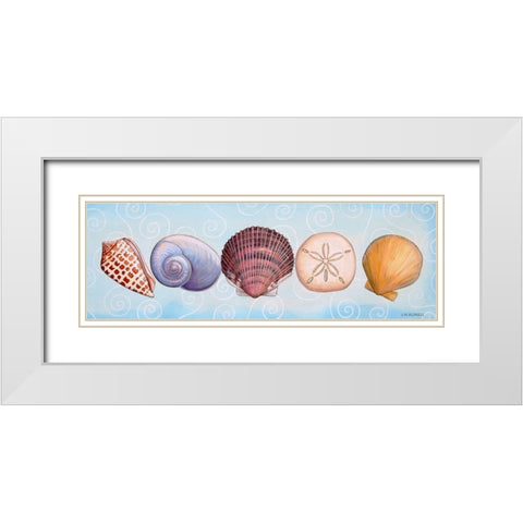 2-UP Sea Dwellers I White Modern Wood Framed Art Print with Double Matting by Russell, Wendy