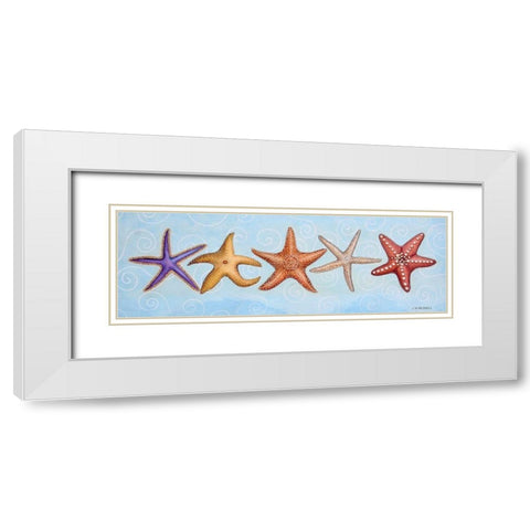 2-UP Sea Dwellers II White Modern Wood Framed Art Print with Double Matting by Russell, Wendy