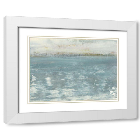 Peace and Calm I White Modern Wood Framed Art Print with Double Matting by Bramma, Lila