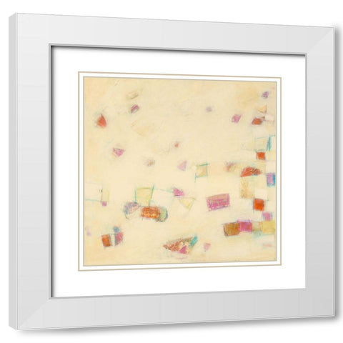 Festive I White Modern Wood Framed Art Print with Double Matting by Crawford, Beverly