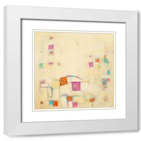 Festive II White Modern Wood Framed Art Print with Double Matting by Crawford, Beverly