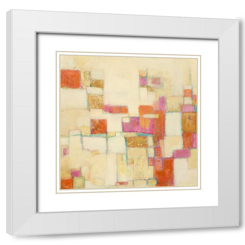 Festive IV White Modern Wood Framed Art Print with Double Matting by Crawford, Beverly