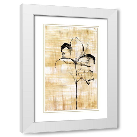 Gilded Beauty I White Modern Wood Framed Art Print with Double Matting by Liama, Lily