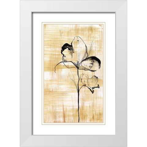 Gilded Beauty I White Modern Wood Framed Art Print with Double Matting by Liama, Lily