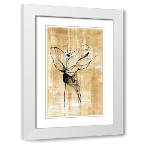 Gilded Beauty II White Modern Wood Framed Art Print with Double Matting by Liama, Lily