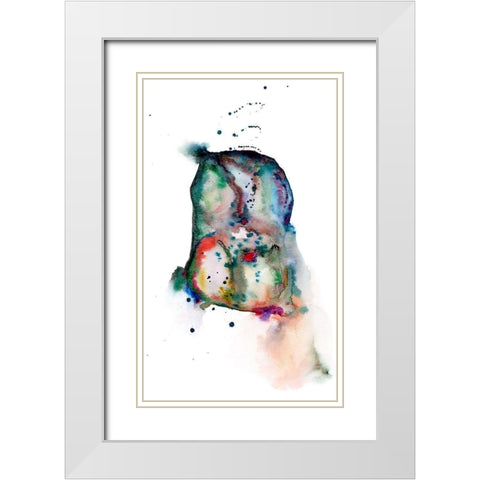 Golden Parachute II White Modern Wood Framed Art Print with Double Matting by Liama, Lily