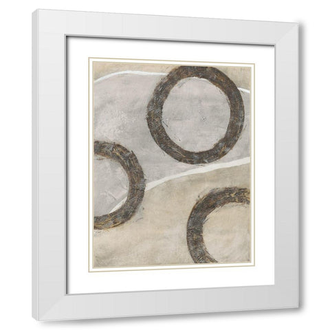 Ringlets I White Modern Wood Framed Art Print with Double Matting by OToole, Tim