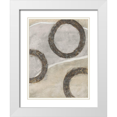 Ringlets I White Modern Wood Framed Art Print with Double Matting by OToole, Tim