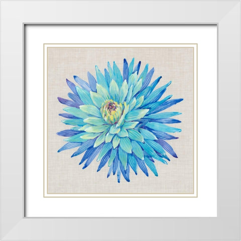 Floral Portrait on Linen I White Modern Wood Framed Art Print with Double Matting by OToole, Tim