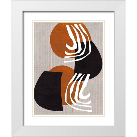 Archetype Structures I White Modern Wood Framed Art Print with Double Matting by Wang, Melissa