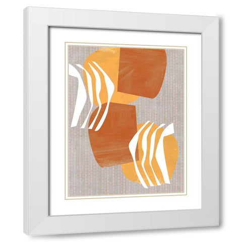 Archetype Structures II White Modern Wood Framed Art Print with Double Matting by Wang, Melissa