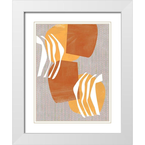 Archetype Structures II White Modern Wood Framed Art Print with Double Matting by Wang, Melissa