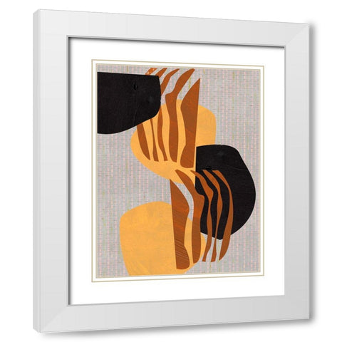 Archetype Structures III White Modern Wood Framed Art Print with Double Matting by Wang, Melissa