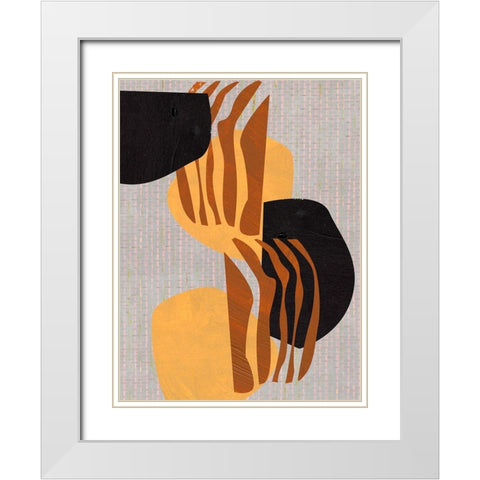 Archetype Structures III White Modern Wood Framed Art Print with Double Matting by Wang, Melissa