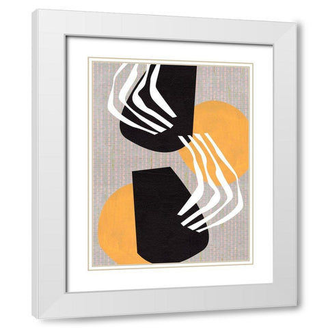 Archetype Structures IV White Modern Wood Framed Art Print with Double Matting by Wang, Melissa