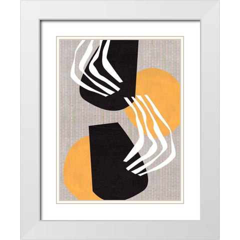 Archetype Structures IV White Modern Wood Framed Art Print with Double Matting by Wang, Melissa