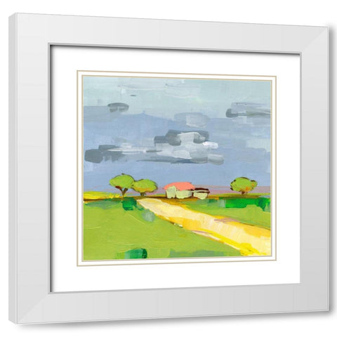 Lay of the Land I White Modern Wood Framed Art Print with Double Matting by Wang, Melissa