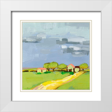 Lay of the Land II White Modern Wood Framed Art Print with Double Matting by Wang, Melissa