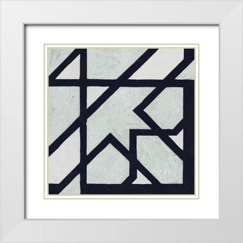 Broken Square I White Modern Wood Framed Art Print with Double Matting by Wang, Melissa