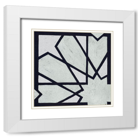 Broken Square II White Modern Wood Framed Art Print with Double Matting by Wang, Melissa