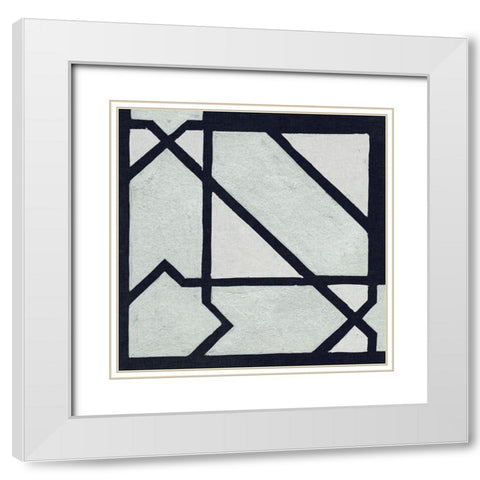 Broken Square IV White Modern Wood Framed Art Print with Double Matting by Wang, Melissa