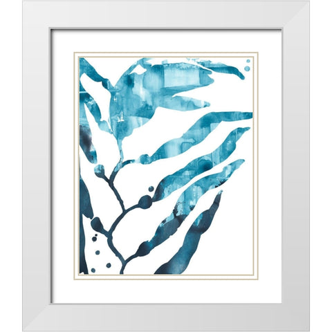 Inkwash Kelp I White Modern Wood Framed Art Print with Double Matting by Vess, June Erica