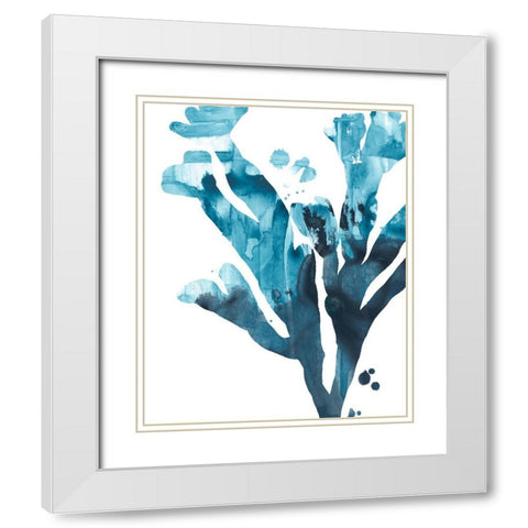 Inkwash Kelp II White Modern Wood Framed Art Print with Double Matting by Vess, June Erica