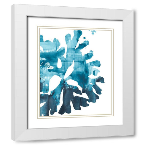 Inkwash Kelp III White Modern Wood Framed Art Print with Double Matting by Vess, June Erica