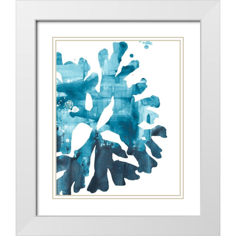 Inkwash Kelp III White Modern Wood Framed Art Print with Double Matting by Vess, June Erica