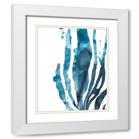 Inkwash Kelp IV White Modern Wood Framed Art Print with Double Matting by Vess, June Erica