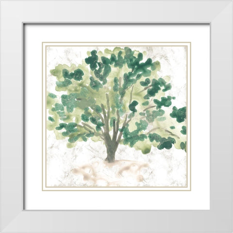 Country Tree I White Modern Wood Framed Art Print with Double Matting by Vess, June Erica